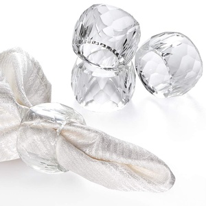 ที่ใส่ผ้าเช็ดปากคริสตัลแบบไดคัท ของตกแต่งโต๊ะหรูหรา สำหรับงานเลี้ยงอาหารค่ำ งานแต่งงาน โรงแรม งานจัดเลี้ยง จำหน่ายจำนวนมาก - Product Image 1