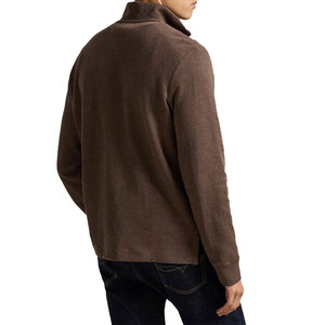 Sudadera 100% Algodón para Hombre, Manga Raglán, Marrón, Cierre de Cremallera de 1/4, Tejido de Punto 300g, Cuello Redondo, Logotipo Bordado, Corte Holgado, para Invierno - Product Image 4