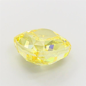 Diamante amarillo vivo brillante cultivado en laboratorio, corte cojín, certificado, tipo CVD, brillo radiante, para joyería fina y elegante. - Product Image 5
