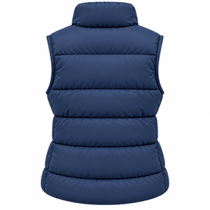 Chaleco Acolchado de Alta Calidad para Mujer, Sin Mangas, con Cuello Alto, para Invierno, Color Sólido, Personalizable - Product Image 2