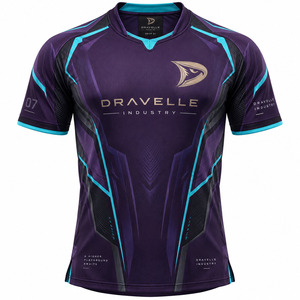 Jersey de Esports Amethyst Cyber Armor, Uniforme Premium para Equipos de Juego, Color Turquesa Reflectante, Personalizado para Torneos - Product Image 1