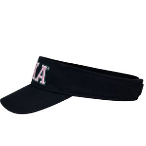Black Visor <b>Cap</b> Adjustable Sun <b>Hat</b> Outdoor Sports Headwear Fashion Embroidered Design Lightweight Casual Summer Accessory - Product Image 3