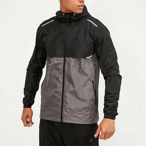 Bulk Wholesale Price Sports Jackets Two Tone Colors Windproof Jacket Gym Active Wear <b>Athletic</b> Hooded Jacket Outdoor Ripstop Coat - Product Image 4