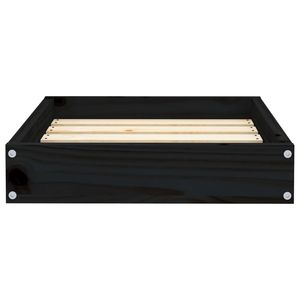 Lit pour chien en bois de pin massif durable, noir, 20,3 x 17,3 x 3,5 pouces, pour animaux de compagnie - Product Image 4