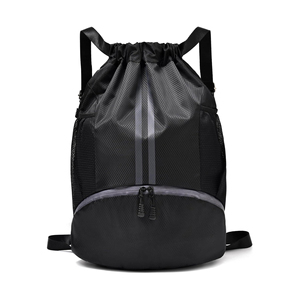 <b>Black</b> Dual Layer Basketball <b>Backpack</b> With Bottom Ball Compartment And Top Shoe Storage High Capacity Professional Sports Bag - Product Image 2