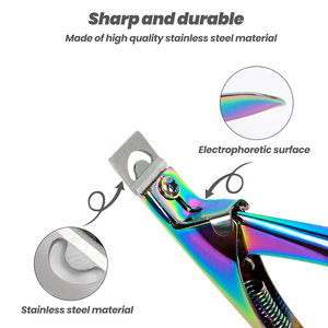 Coupe-ongles de haute qualité avec petits aimants de mesure en titane multicolores, 10 mini-aimants de dimensionnement, coupe-ongles en acrylique - Product Image 4