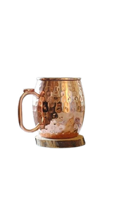 Hammered copper drink mug set canyon mist beverage <b>cups</b> <b>reusable</b> handcrafted cocktail mugs premium durable - Product Image 1