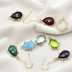 Pendientes de Cuarzo Citrino Ratnarachit en Forma de Pera de 9x13mm, Envueltos en Alambre de Oro, Plata y Oro Rosa, Pendientes Minimalistas para Regalo (Por Par) - Product Image 6