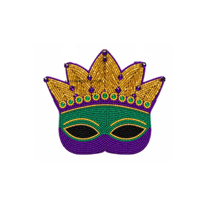 Porte-monnaie à fermeture éclair en perles fait main pour le Mardi Gras, avec motif de lettres violettes, vertes et jaunes, portefeuille à perles personnalisé, pochettes à monnaie - Product Image 3