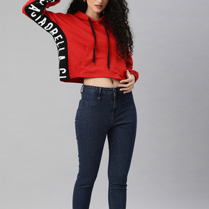 Nouveau pull à capuche court en coton tricoté pour femme, décontracté, avec logo frontal, anti-boulochage, hiver - Product Image 5