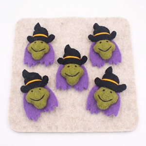 Handmade Wool Felt Halloween <b>Witch</b> Bag Charm Soft Eco-Friendly <b>Decorative</b> Keychain Custom Color Gift Accessory - Product Image 6