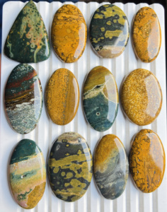Cabochon de Jaspe Océanique Naturel de Qualité Supérieure Grade AAA, Multicolore, ASHU GEMS, Taille Personnalisable, Pierre Précieuse Non Montée pour - Product Image 1