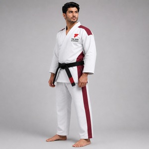 Uniforme de karaté moderne conçu avec un matériau respirant, des coutures solides, une coupe confortable et des performances durables. Uniformes de karaté. - Product Image 3