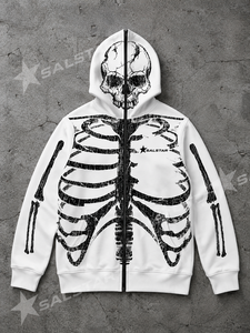 Wholesale <b>Skeleton</b> Print Sublimation <b>Hoodie</b> Custom Graphic Hooded Sweatshirt Manufacturer - Product Image 4