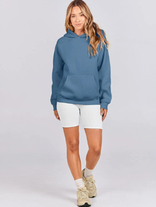 Sweat à capuche zippé personnalisé pour femme, respirant, avec design frontal, 100 % coton, style streetwear, coupe oversize - Product Image 5