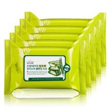 Salviette Detergenti Idratanti all'Aloe Vera Fromnature, 5 Confezioni da 30 Fogli, Struccanti - Prodotto Scontato - Product Image 1