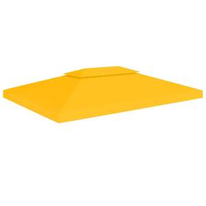 Couverture supérieure de gazebo jaune à 2 niveaux 13,1'x9,8' 1 oz/pied Accessoire pour auvent et pergola - Product Image 1