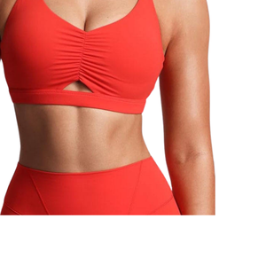 Soutien-gorge de sport pour femme, taille XS et plus, col en V, maintien élevé, sans coutures, confortable, extensible, respirant, doux, soutien-gorge de fitness pour femme - Product Image 6