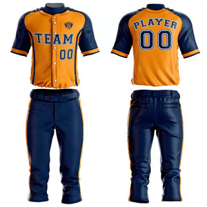 ชุดกีฬาเบสบอลลดราคา ชุดเบสบอลผ้าโพลีเอสเตอร์ 100% แห้งเร็ว ระบายอากาศได้ดี สำหรับผู้ใหญ่ - Product Image 3