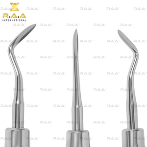 Ensemble d'élevateurs de luxeurs radiculaires dentaires Flohr, 3 pièces, instruments de chirurgie buccale, certifiés CE Classe I, R.A.A. INTERNATIONAL, qualité supérieure - Product Image 4
