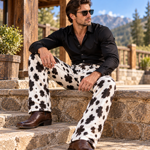 Pantalones de moda para hombre de cuero vacuno premium con pelo |   Pantalones de cuero de vaca para hombre para el comercio mayorista internacional - Product Image 1