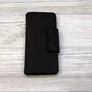 Portefeuille unisexe en cuir véritable mince et long pour femmes Nouveau design LWW-0014 - Product Image 1