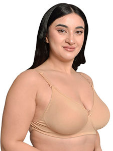 Sujetador sin costuras moldeado, sin relleno, suave, de cobertura completa, sin aros, cómodo para uso diario, lencería femenina, fabricante OEM ODM, sujetador de uso diario. - Product Image 4