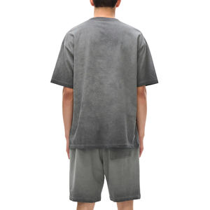 Camiseta Corta Personalizada 100% Algodón, Cuello Redondo, Lisa, para Impresión de Logotipos, Estilo Vintage, 280GSM, Talla Grande para Hombre - Product Image 4