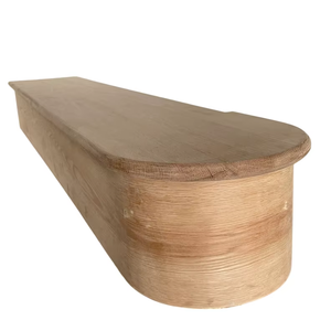 Marches et contremarches antidérapantes en bois massif de chêne blanc de 48 pouces – Pièces de escalier pour balcon, hôtel, villa, maison - Product Image 1