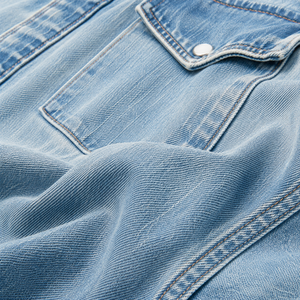Chemise en jean vintage délavé respirant pour homme, manches longues, style streetwear décontracté, effet délavé, vente en gros, vêtements personnalisés OEM - Product Image 6