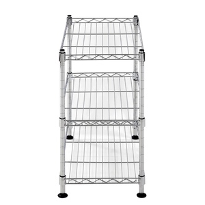 Étagère à vaisselle en acier inoxydable de qualité supérieure, organiseur de rangement de cuisine, étagère métallique multi-niveaux durable pour assiettes et bols, au meilleur prix - Product Image 4