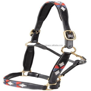 Harnais de polo en cuir anglais noir ou marron, style polo, durable, pour chevaux, avec quincaillerie en laiton réglable - Product Image 4