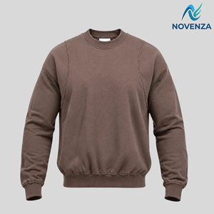 Sweat-shirts personnalisés en gros avec logo, épais, effet usé, coupe oversize, vierges à personnaliser - Product Image 5