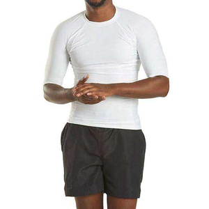 Polyester Spandex Performance Base Layer Shirt for Martial Arts Training Solid White Compression Gear for MMA Custom Rash Guards - Product Image 5