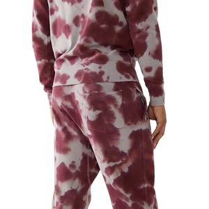 Custom Slim Fitness Streetwear lavado Tie Dye chándales para los hombres de lana chándal personalizado de gran tamaño al por mayor de diseño para los hombres - Product Image 3