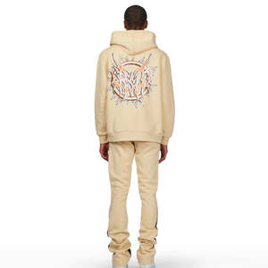 Conjunto de Sudadera con Capucha y Pantalones Acampanados con Pedrería Personalizada, Estilo Urbano - Product Image 6