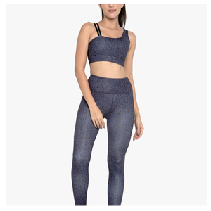 Conjunto de Ropa Deportiva para Mujer con Logotipo Personalizado, Ligero, Transpirable, para Gimnasio y Fitness, con Sujetador Deportivo y Leggings de Cintura Elástica, Color Sólido - Product Image 2