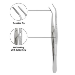 Professional London College Dental Tweezers Set (Locking & Non-Locking) Surgical Grade Stainless Steel Diagnostic <b>Tools</b> - Product Image 6
