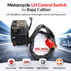 Interruptor de Control del Manillar Izquierdo para Motocicleta Bajaj Caliber |   Conjunto de Interruptor de Luz e Intermitente LH, Repuesto OEM - Product Image 2