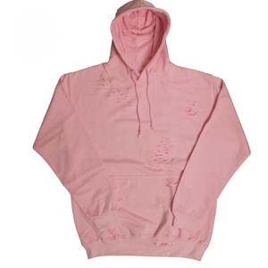เสื้อฮู้ดสีชมพูทรงโอเวอร์ไซส์ ยูนิเซ็กส์ สไตล์ลำลอง ดีไซน์ทำสีซีดแบบวินเทจ ผ้าเฟรนช์เทอร์รี่ แขนปกติ สีพื้น สำหรับฤดูใบไม้ร่วง - Product Image 1