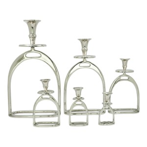 Decorative Shiny Polish Horse Stirrup Candle Stand For <b>Candlestick</b> <b>Holder</b> Sets Custom Sizes Equestrian Home Decoration Hot Sell - Product Image 1