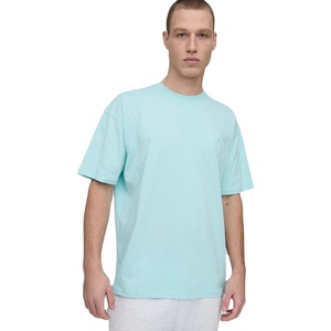 เสื้อยืดสตรีทแวร์ผ้าคอตตอนสำหรับผู้ชายเสื้อฟิตเนสเปิดไหล่ปล่อยเรียบโลโก้ได้ตามต้องการ - Product Image 1