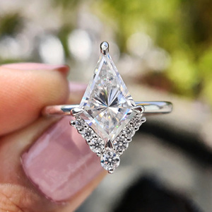Premium Kite Cut Lab Grown <b>Diamond</b> Unique Engagement <b>Ring</b> Custom 18K Gold IGI Certified Lab Made <b>Diamond</b> Fine Women Jewelry - Product Image 1