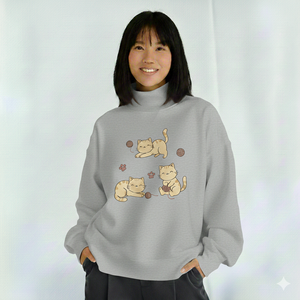 เสื้อสเวตเชิ้ตคอเต่าผู้หญิง ทรงหลวม ดีไซน์ทันสมัย รับผลิตแบบ OEM ODM เสื้อผ้าแฟชั่นสำหรับสุภาพสตรี - Product Image 1