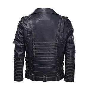 Mens Solid Color Leather <b>Jacket</b> Winter Fashion Outerwear Durable Stylish Premium Comfort Warm Design New Arrival - Product Image 2