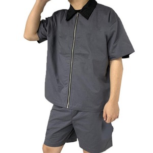 High Quality Custom <b>Embroidery</b> Logo Best Quality Men's Hooded Spring Knee Length Breathable Lightweight Windbreaker Short <b>Set</b> - Product Image 3