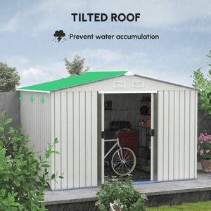 Capanno da Giardino Moderno per Esterni, Grande Casetta Porta Attrezzi Industriale in PVC Ecologico e Acciaio Zincato Impermeabile, Ideale per Riporre Biciclette - Product Image 4