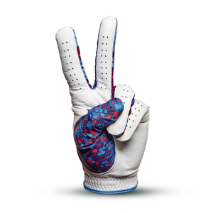 Guante de Golf de Piel de Cabretta con Estampado de Escamas de Mosaico, Guantes de Golf Transpirables de Piel de Oveja con Agarre Suave para Hombre - Product Image 5