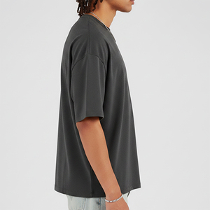 T-shirts tendance en coton épais 210 g/m² pour hommes, jersey uni, écologique, respirant, style hip-hop, personnalisable, collection 2026 - Product Image 2