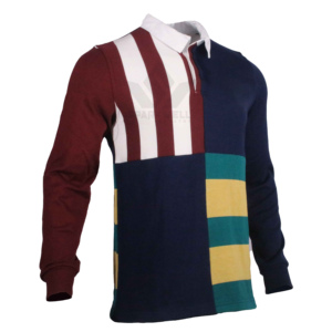 เสื้อโปโลรักบี้ผู้ชายสีสันตัดกัน แขนยาว พิมพ์ลายแบบซับลิเมชั่น ระบายอากาศได้ดี ปกคอพับ ทรงปกติ สำหรับผู้ใหญ่ เล่นกีฬา - Product Image 4